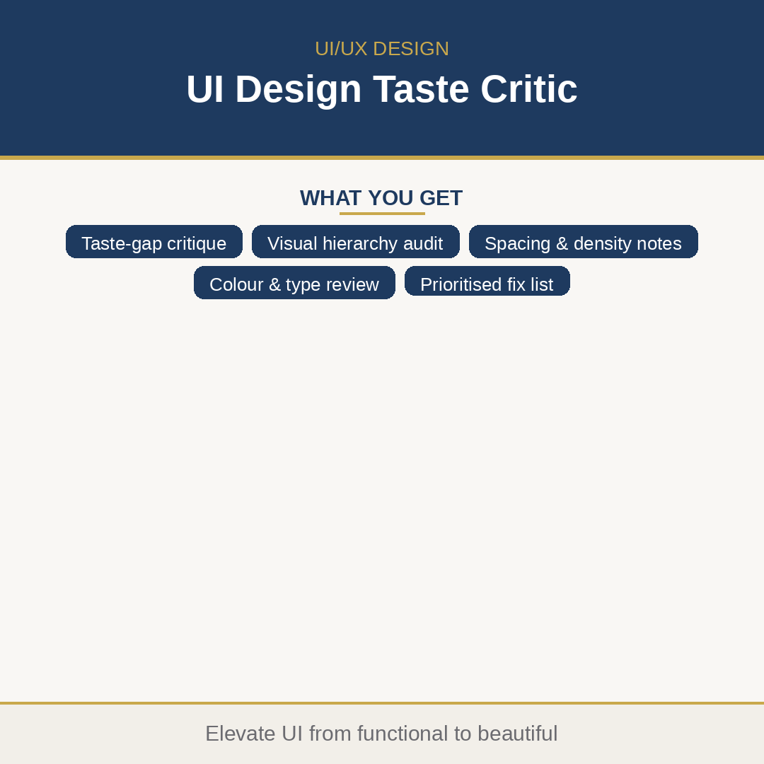 UI Design Taste Critic