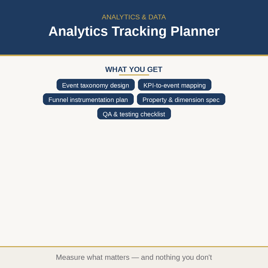 Analytics Tracking Planner