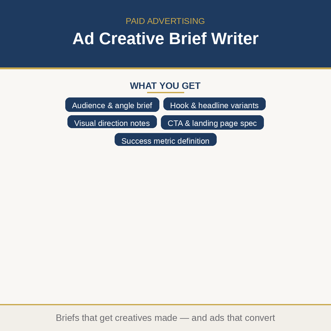 Ad Creative Brief Writer