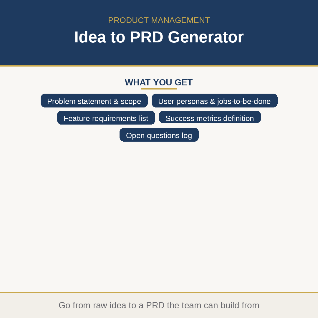 Idea to PRD Generator