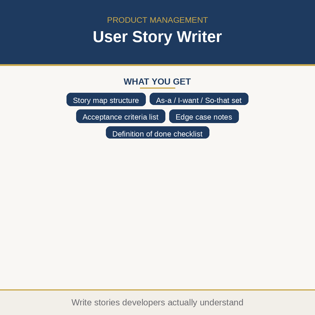 User Story Writer