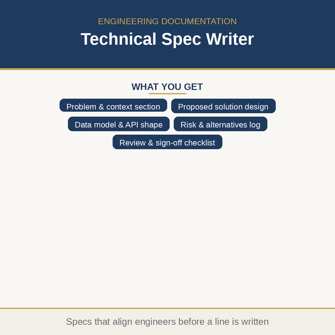 Technical Spec Writer