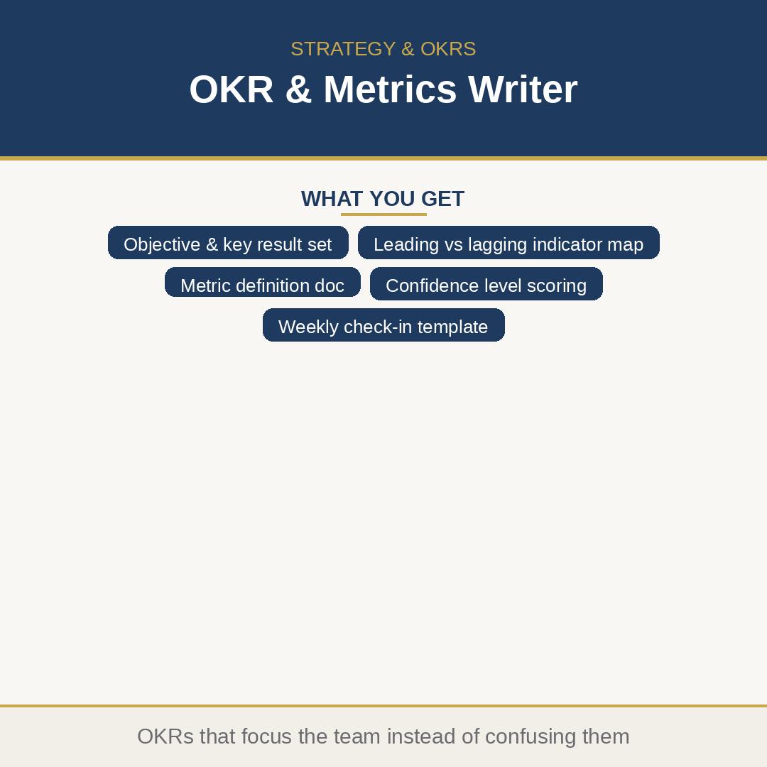 OKR & Metrics Writer
