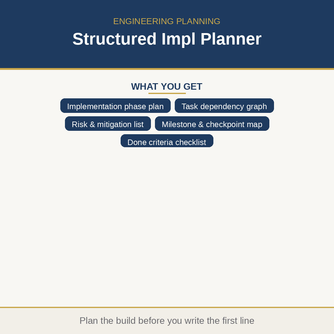 Structured Impl Planner