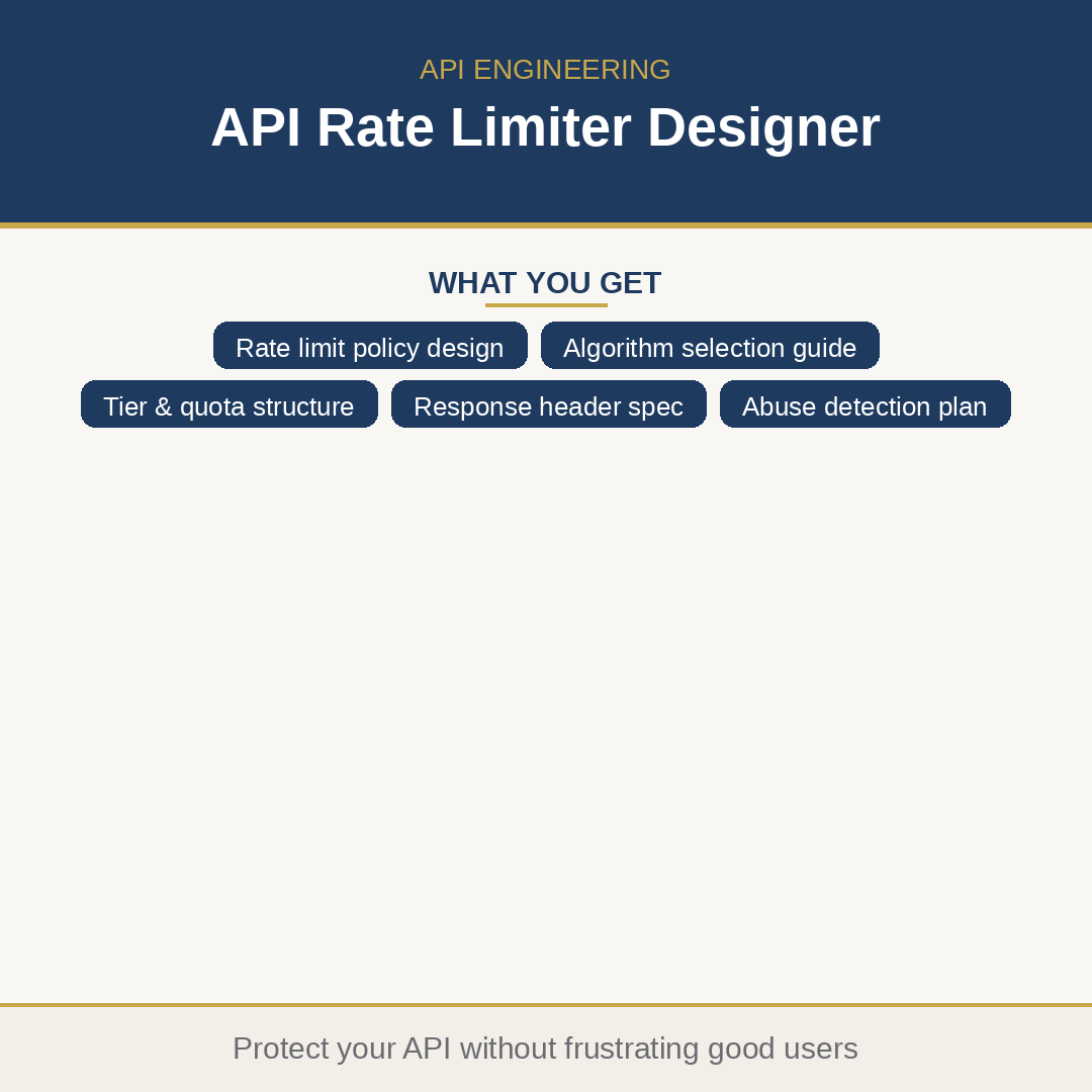 API Rate Limiter Designer
