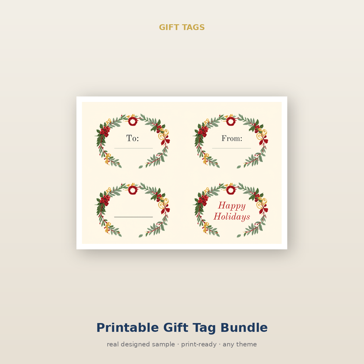 Printable Gift Tag Bundle Builder