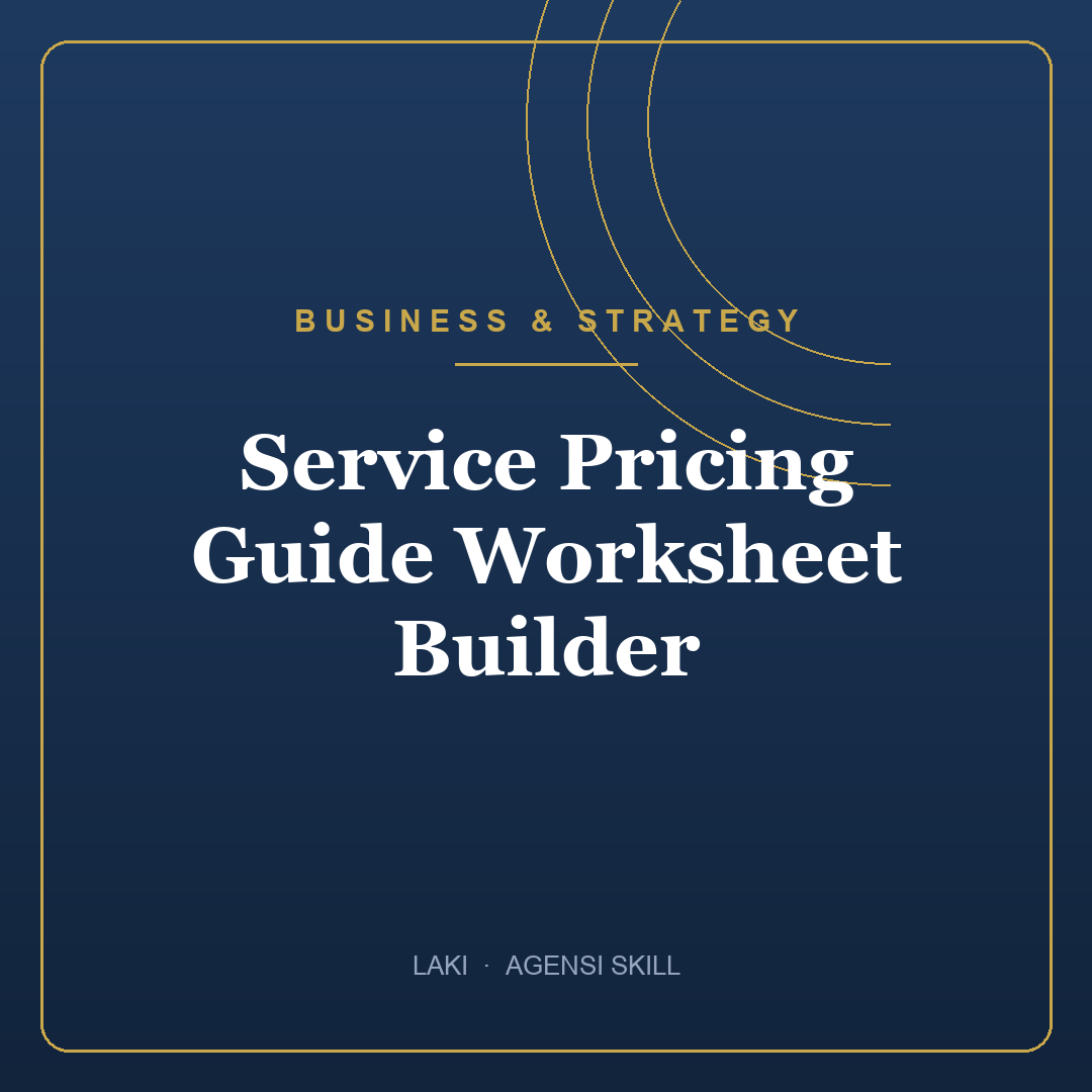 Service Pricing Guide Worksheet Builder
