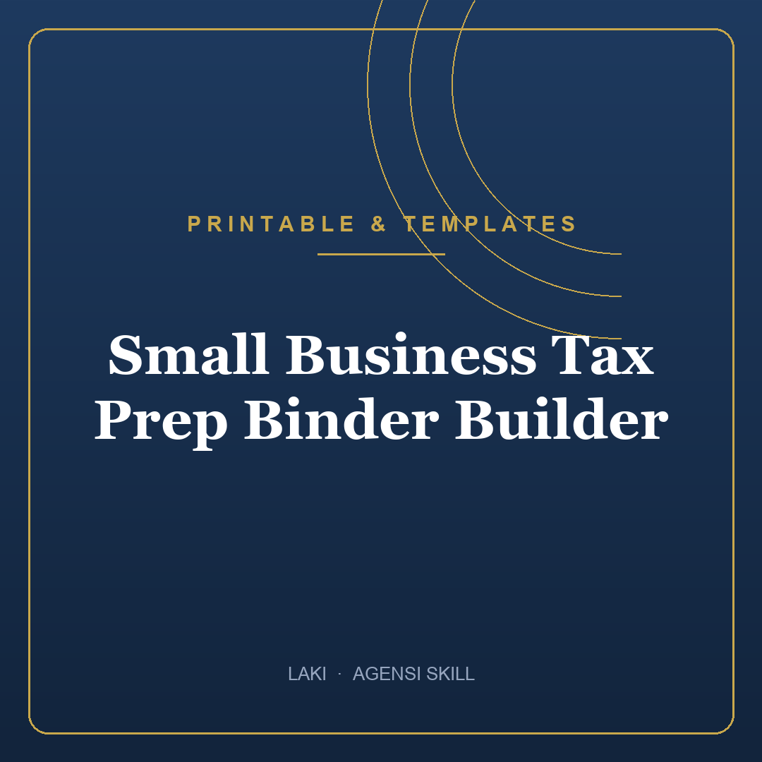 Small Business Tax Prep Binder Builder