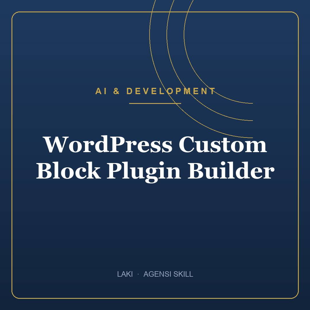 WordPress Custom Block Plugin Builder