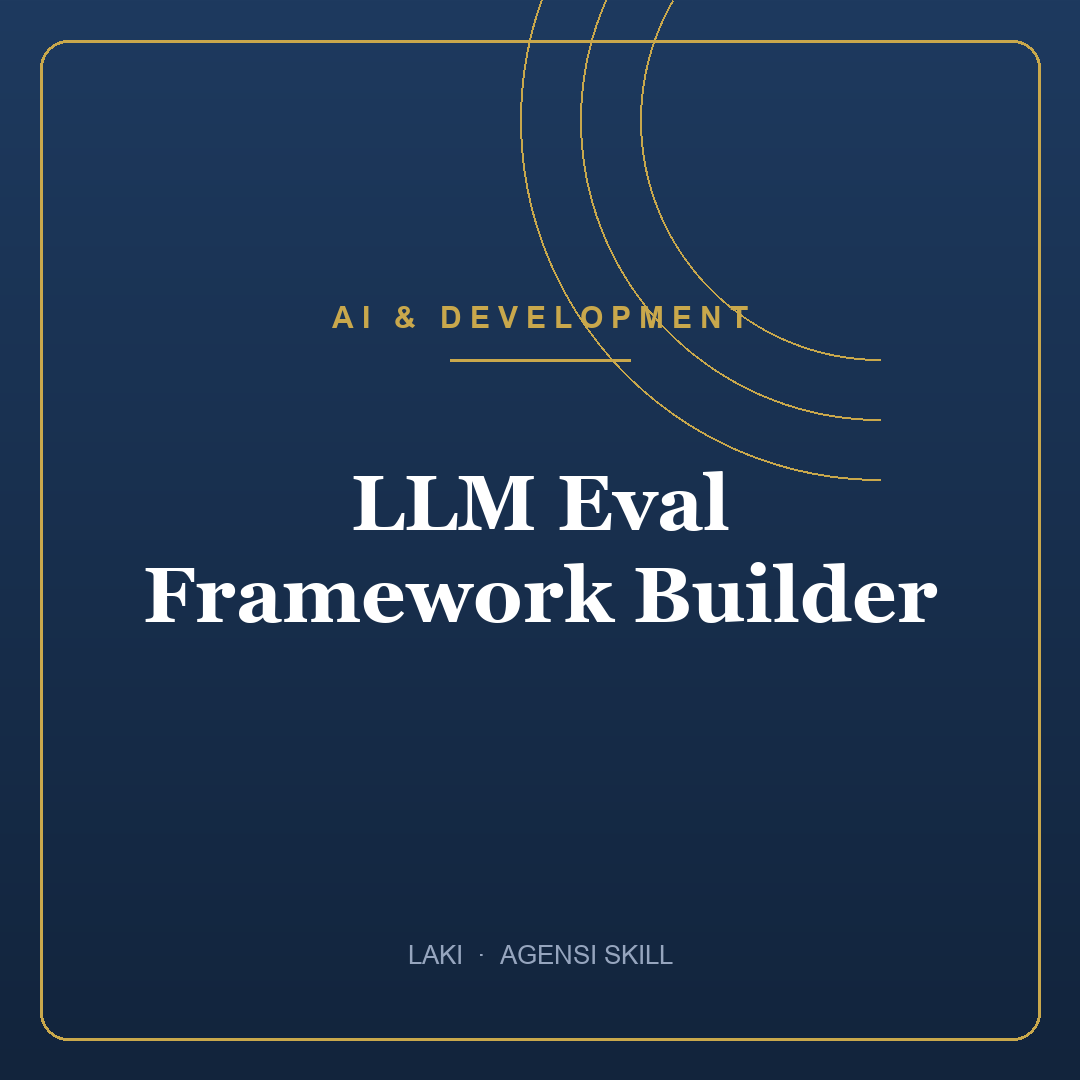 LLM Eval Framework Builder