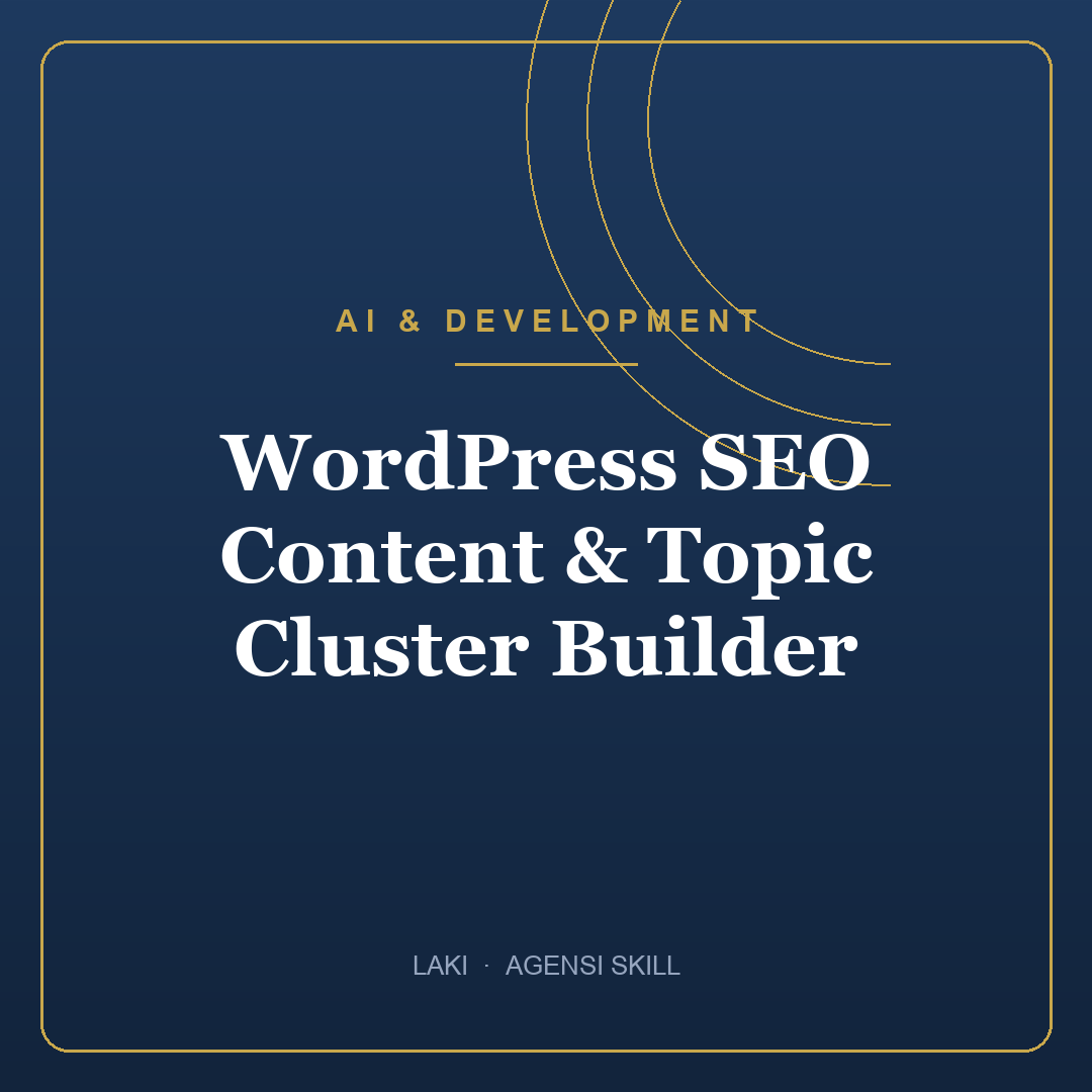 WordPress SEO Content & Topic Cluster Builder