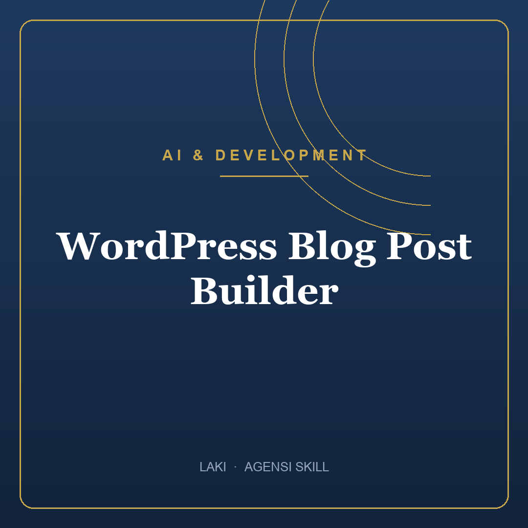 WordPress Blog Post Builder