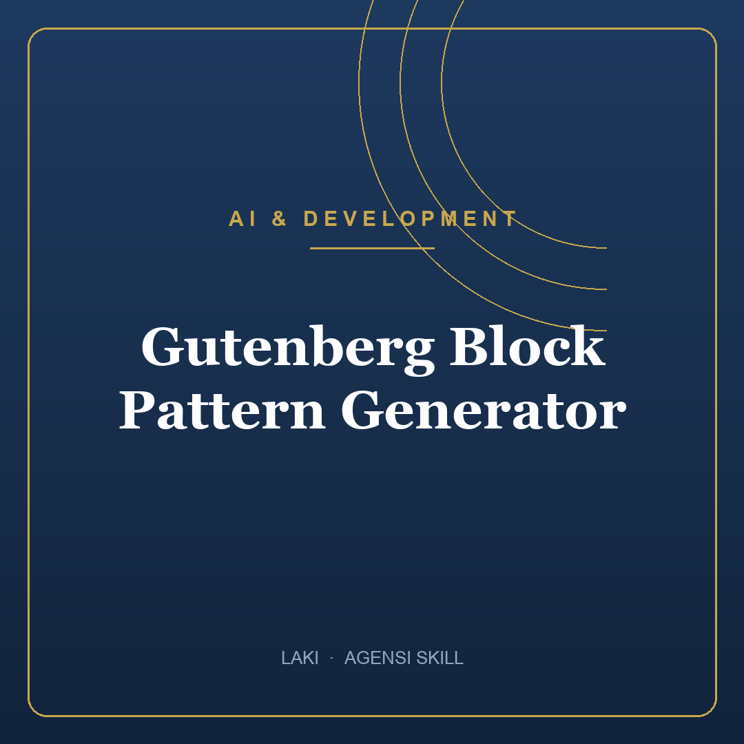 Gutenberg Block Pattern Generator