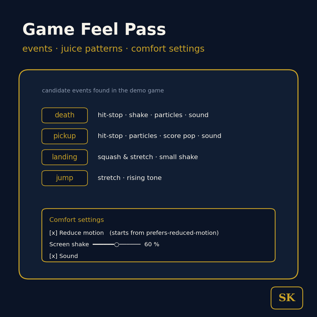 Game Feel Pass
