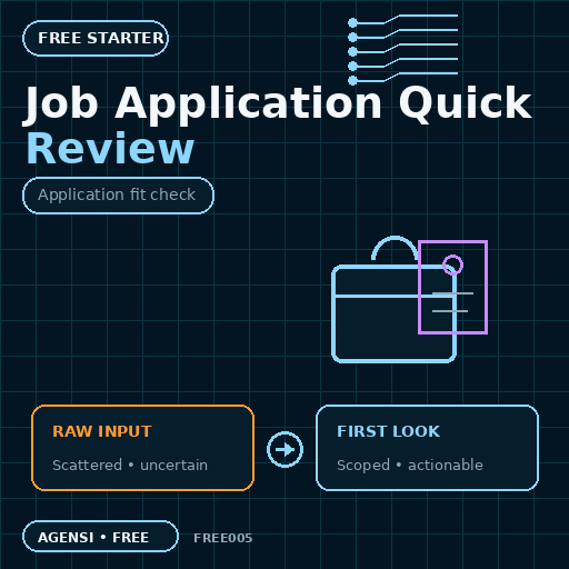 Job Application Quick Review