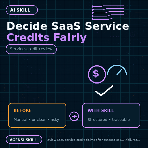 Decide SaaS Service Credits Fairly