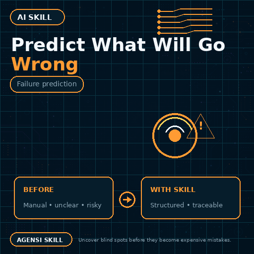 Predict What Will Go Wrong
