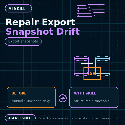 Repair Export Snapshot Drift