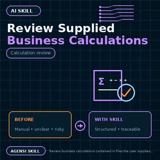 Review Supplied Business Calculations