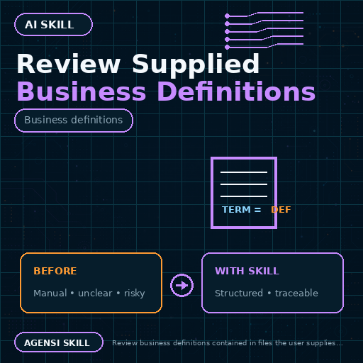Review Supplied Business Definitions