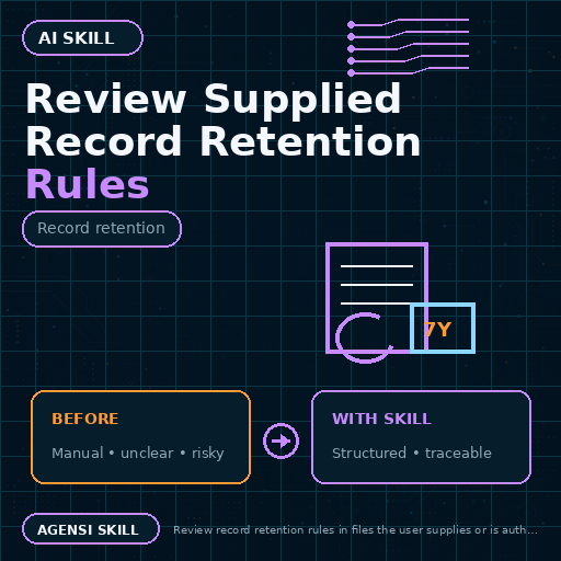 Review Supplied Record Retention Rules