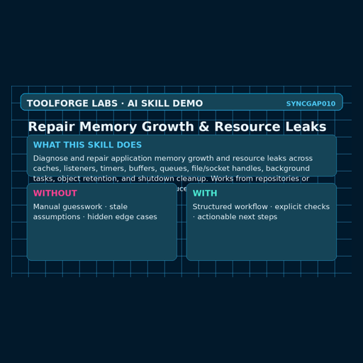 Repair Memory Growth & Resource Leaks