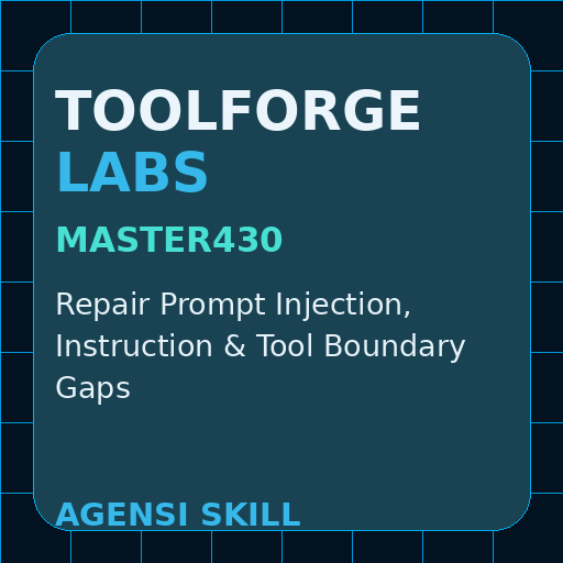 Repair Prompt Injection, Instruction & Tool Boundary Gaps