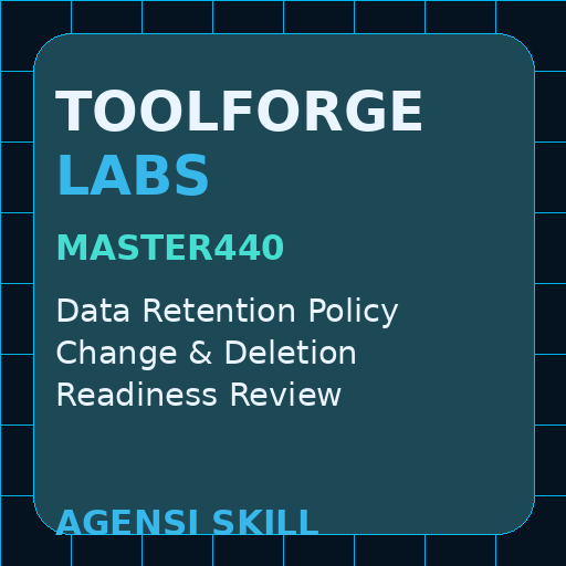 Data Retention Policy Change & Deletion Readiness Review