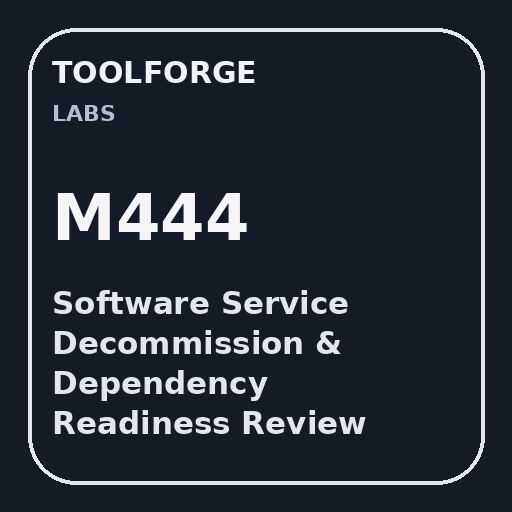 Software Service Decommission & Dependency Readiness Review