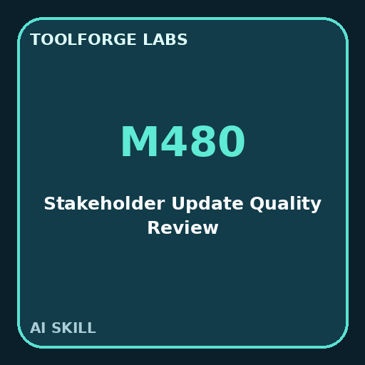 Stakeholder Update Quality Review