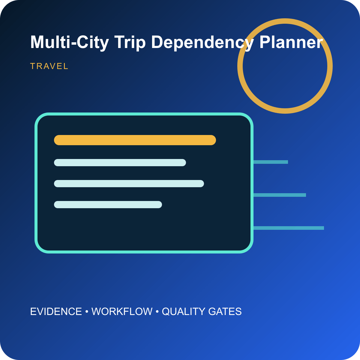 Multi-City Trip Dependency Planner