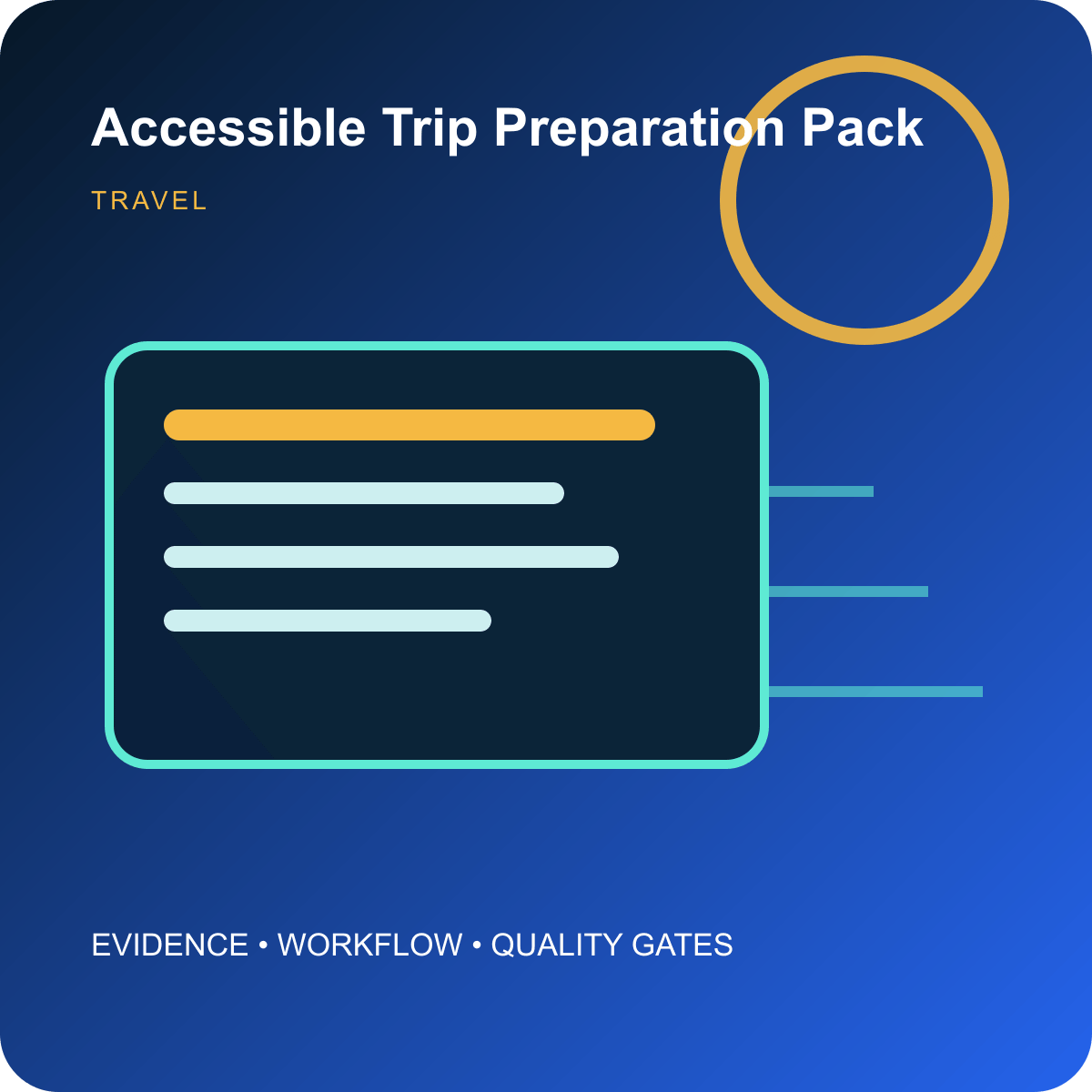 Accessible Trip Preparation Pack
