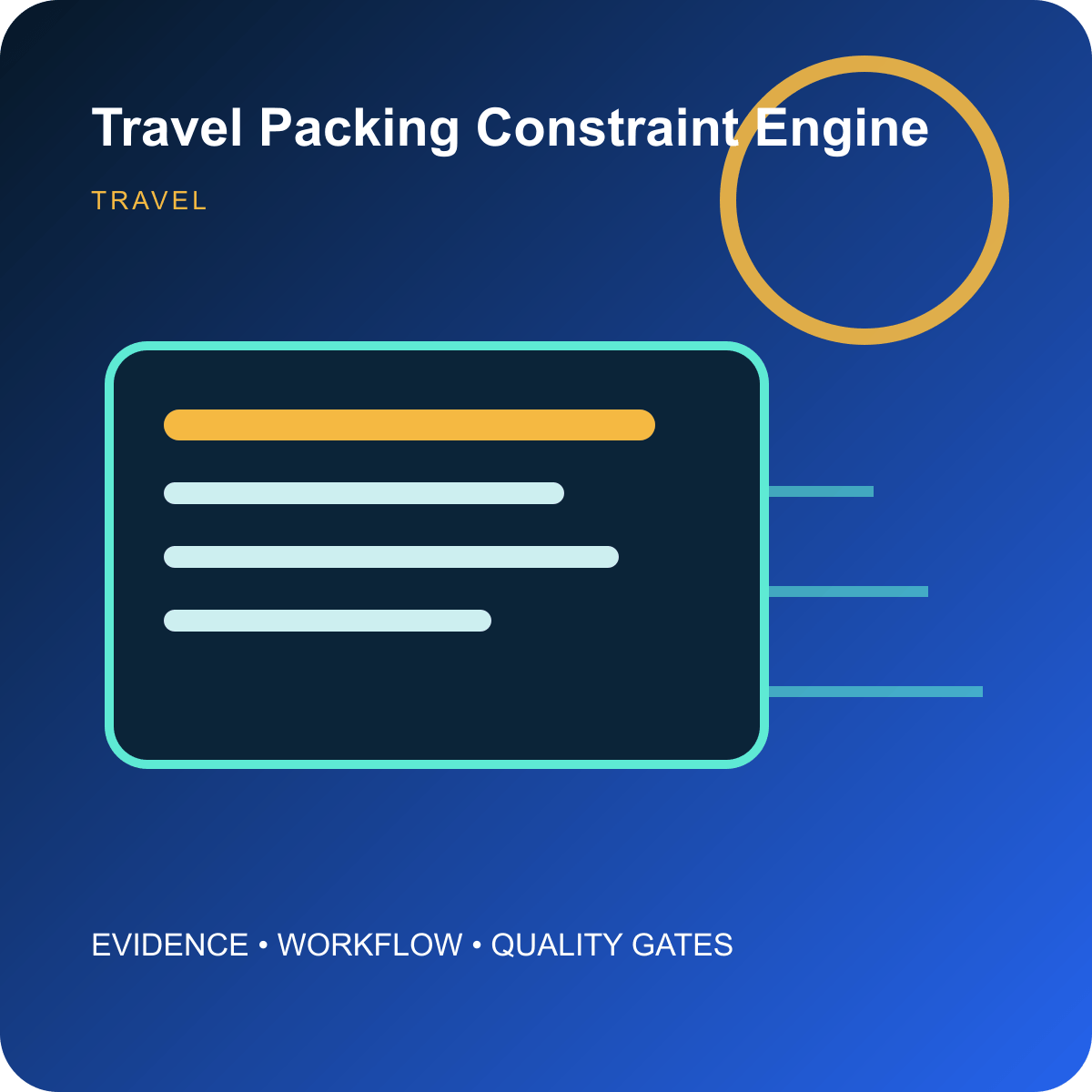 Travel Packing Constraint Engine